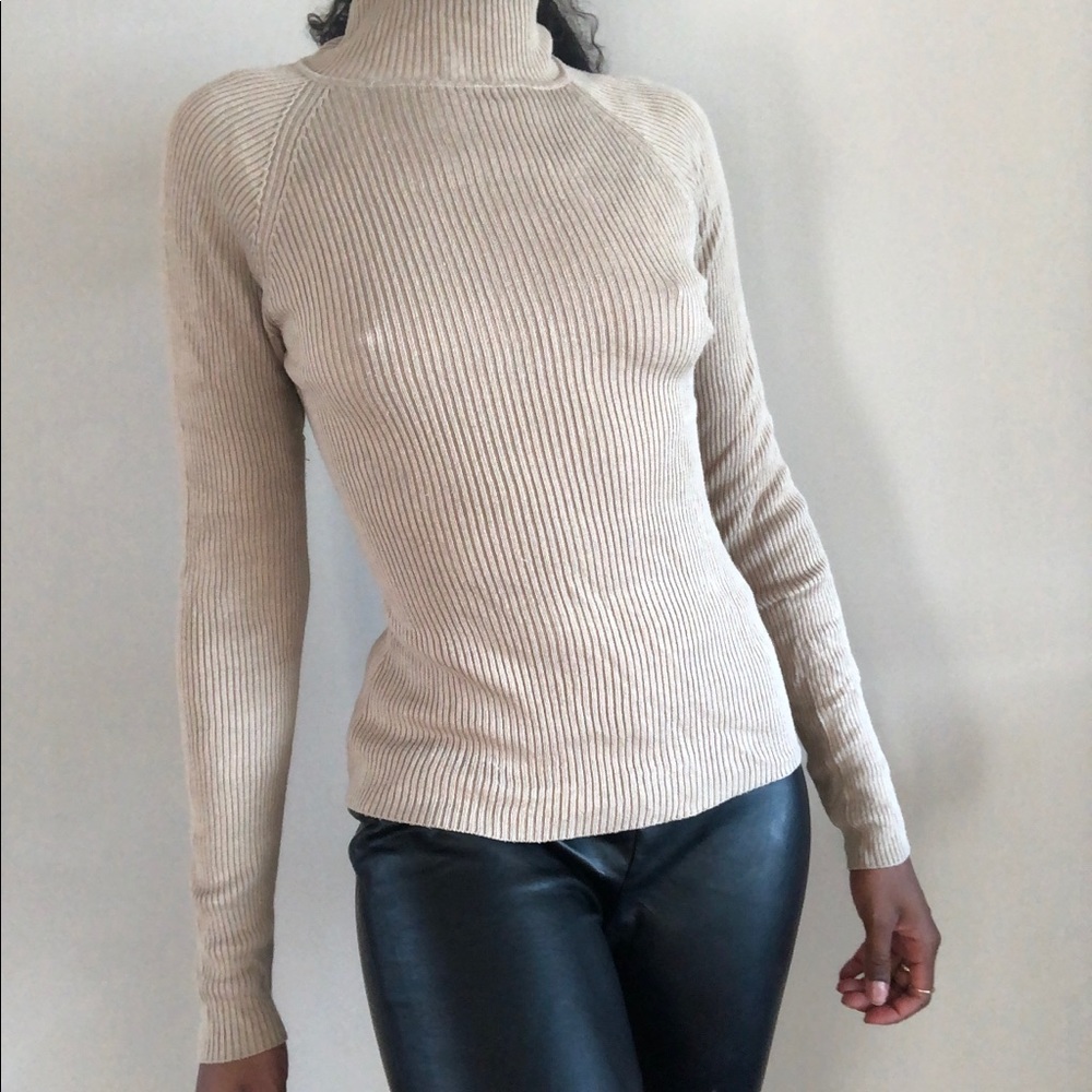 100% silk turtleneck sweater